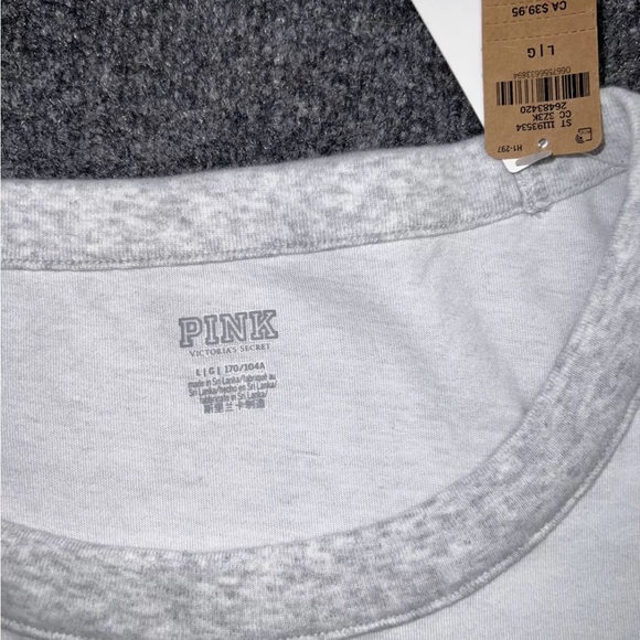 Victoria’s Secret PINK Rainbow Pride Shirt NWT Large Ringer White Logo - Picture 3 of 5